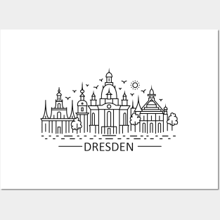 Dresden line art Posters and Art